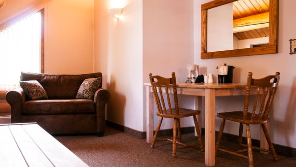 1 Queen Bed, Sleeper Couch in the Lodge Photo 2